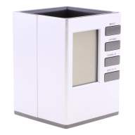 Настольные часы органайзер для канцелярии Cube Desk Stand - Настольные часы органайзер для канцелярии Cube Desk Stand